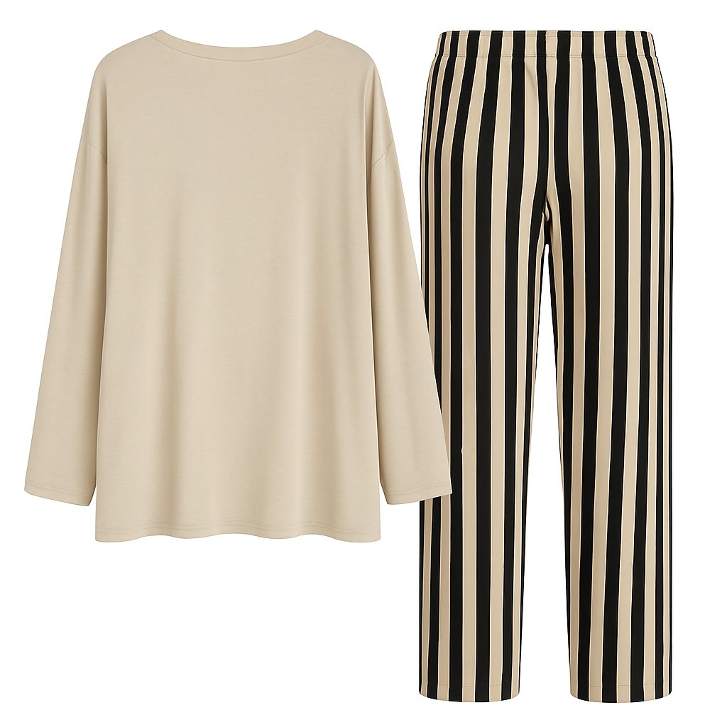 Plain Night Suit for Women – 2-Piece Stitched Loungewear Set