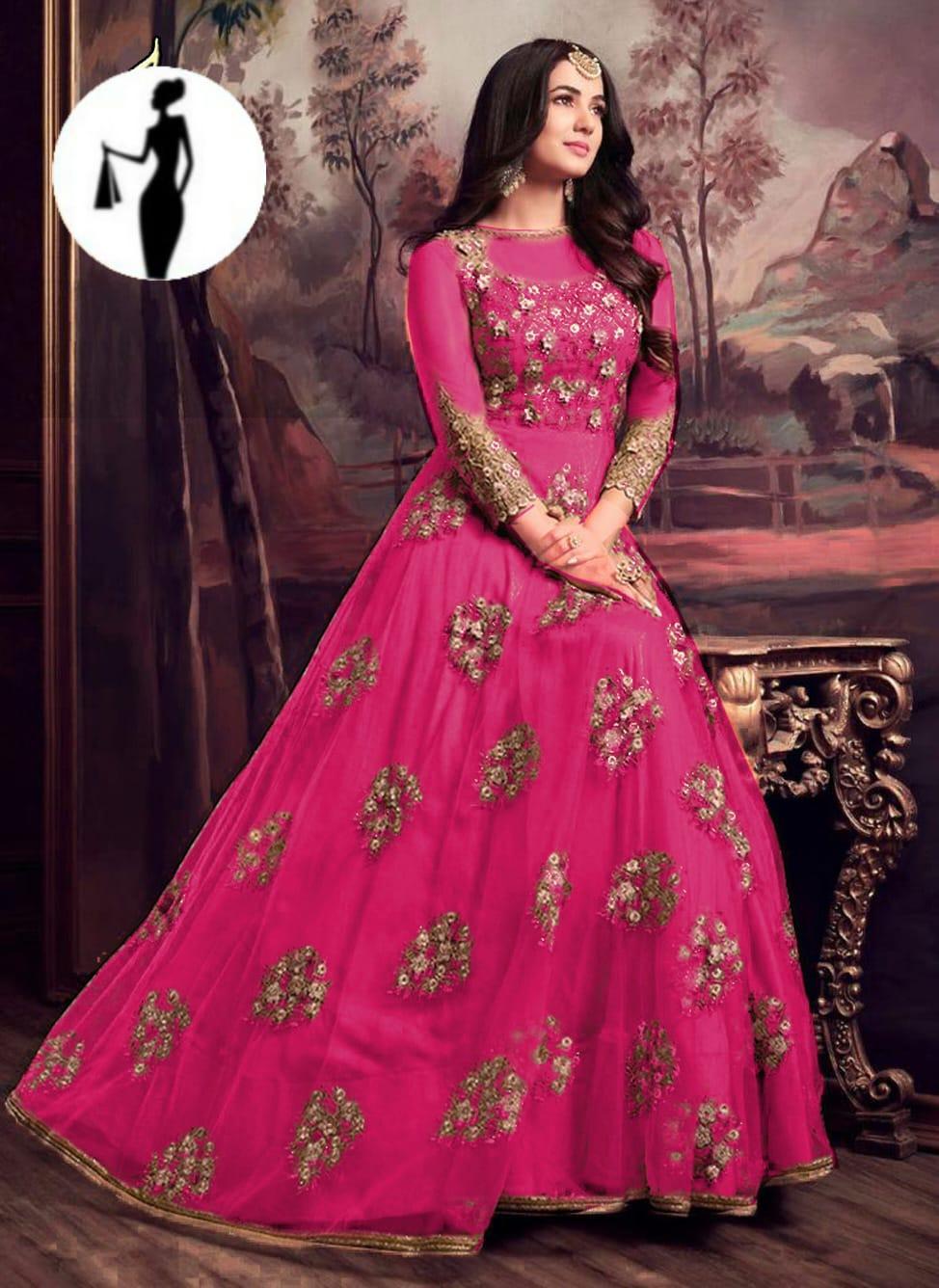 2 Pcs Women's Stitched Organza Embroidered Maxi And Trouser