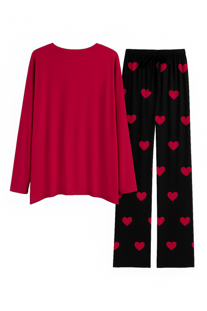 2 Pcs  Night Suit – Cotton Stitched Sleepwear Set for Girls & Ladies